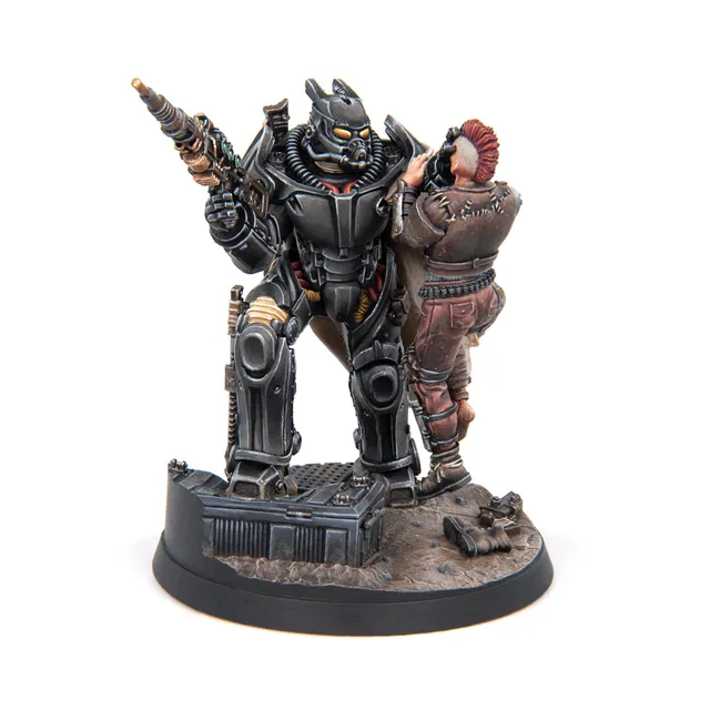 Modiphius Fallout Factions The Black Devil miniatura resina 32mm