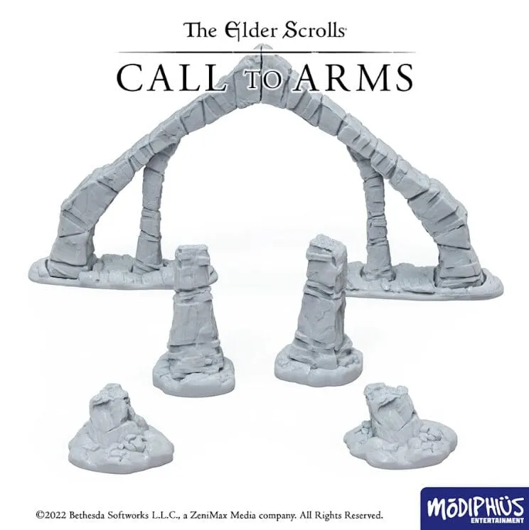Modiphius Elder Scrolls Call to Arms Nord Tomb Arches terreno STL