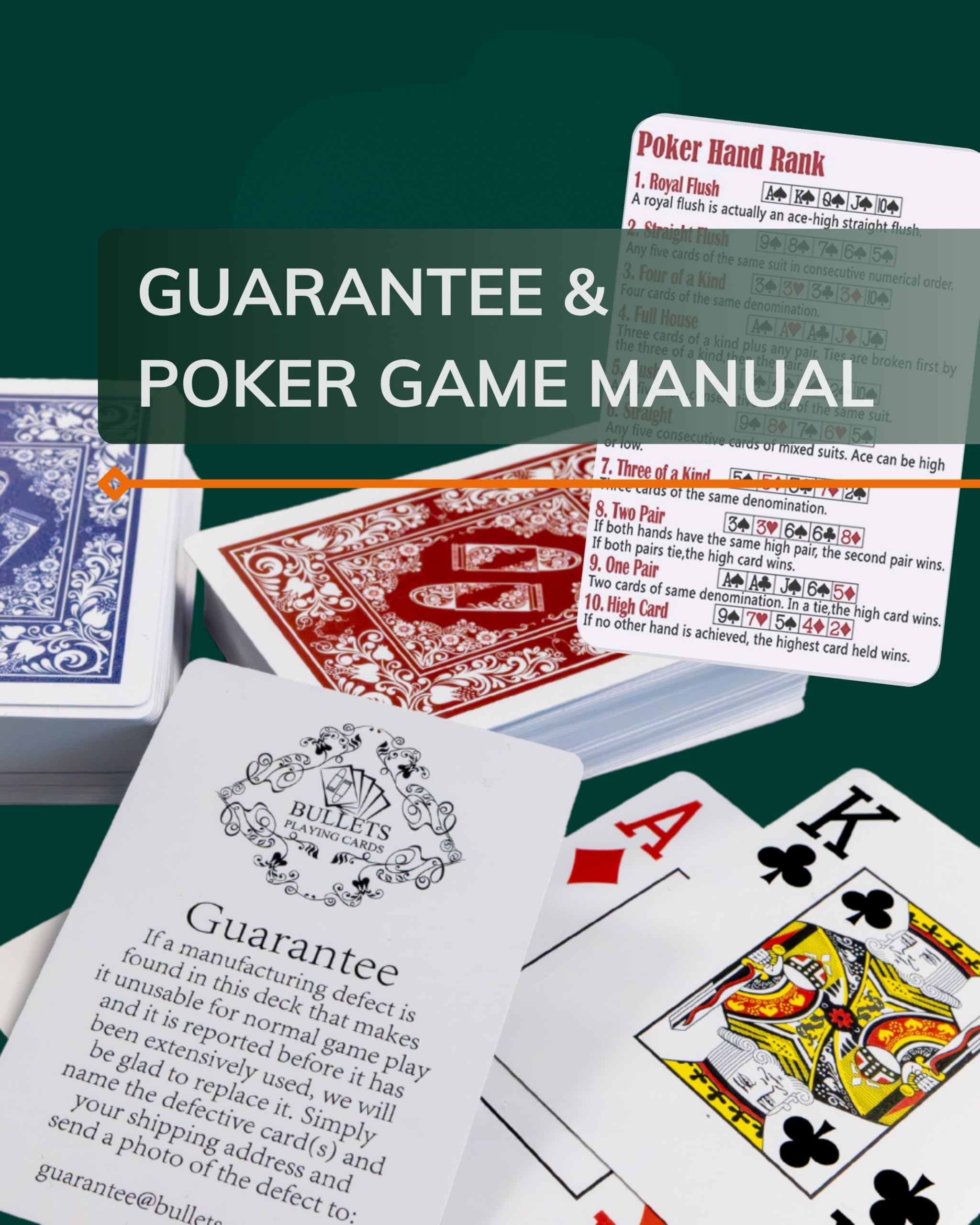Bullets Playing Cards carte da poker impermeabili 2 mazzi jumbo