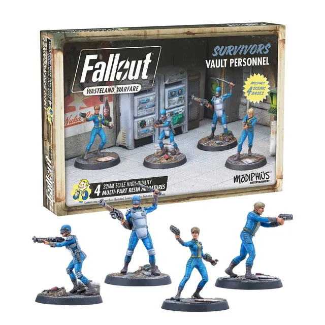 Modiphius Fallout Wasteland Warfare Survivors Vault Personnel miniature