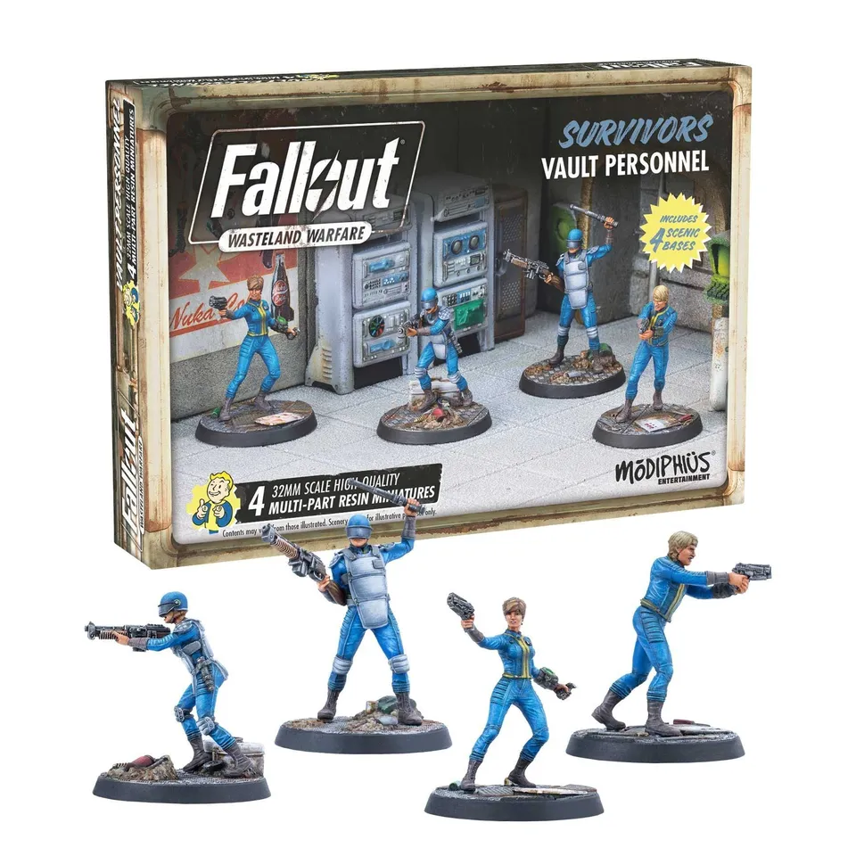 Modiphius Fallout Wasteland Warfare Survivors Vault Personnel miniature
