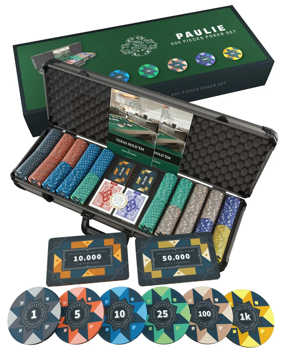 Cards&Co Paulie 500 set poker 500 chip ceramica