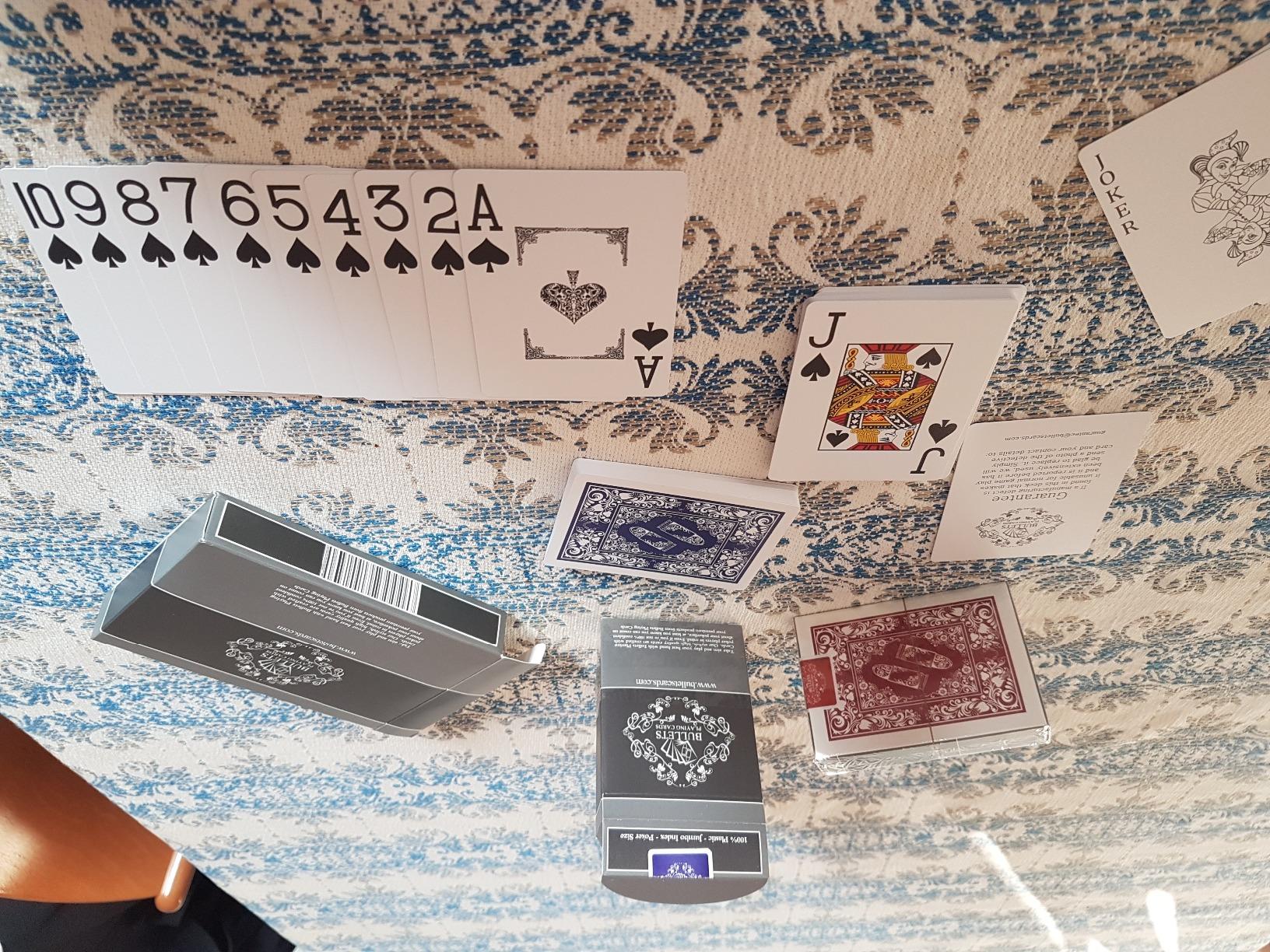 Bullets Playing Cards carte da poker impermeabili 2 mazzi jumbo
