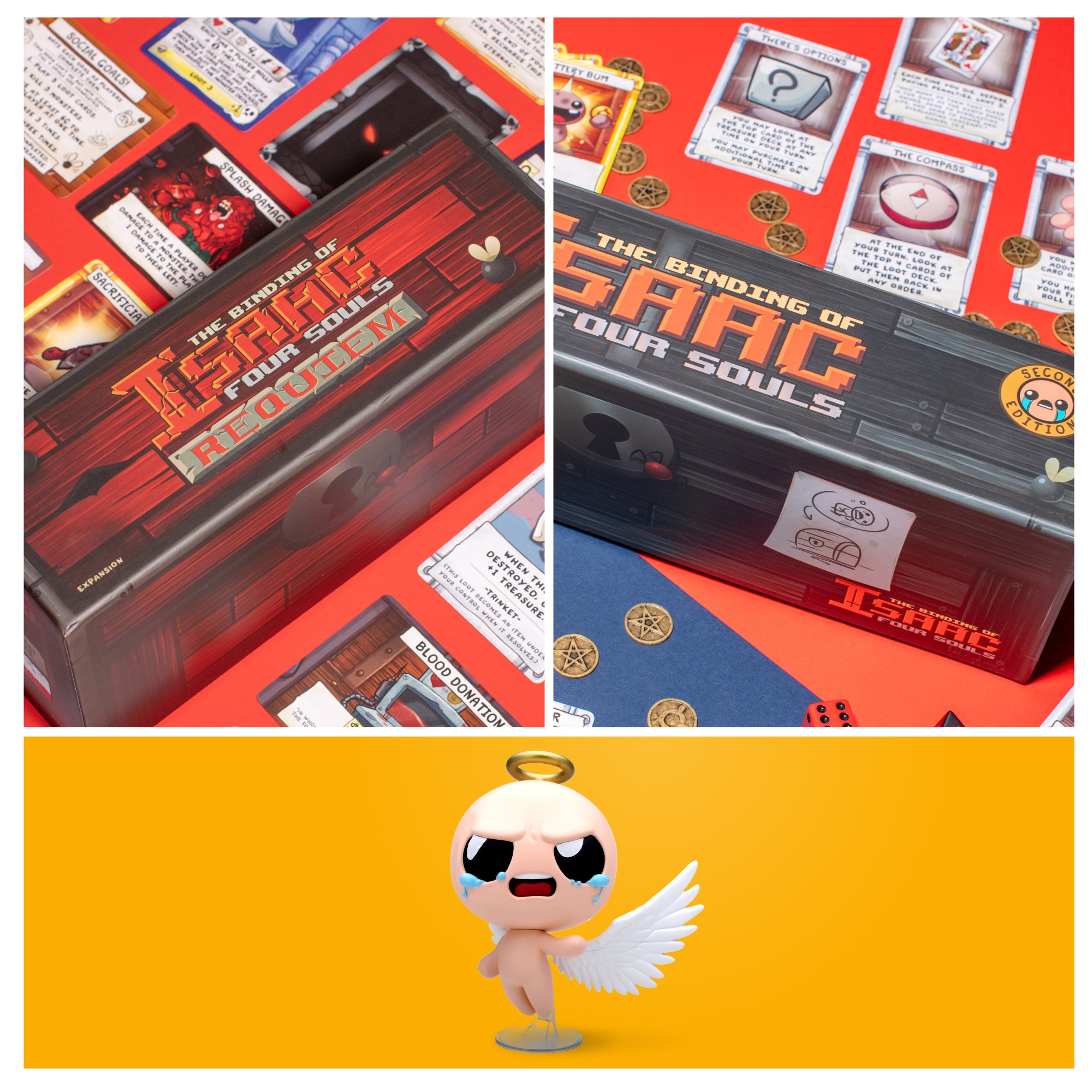The Binding of Isaac Four Souls Angelic gioco carte starter set base+Requiem