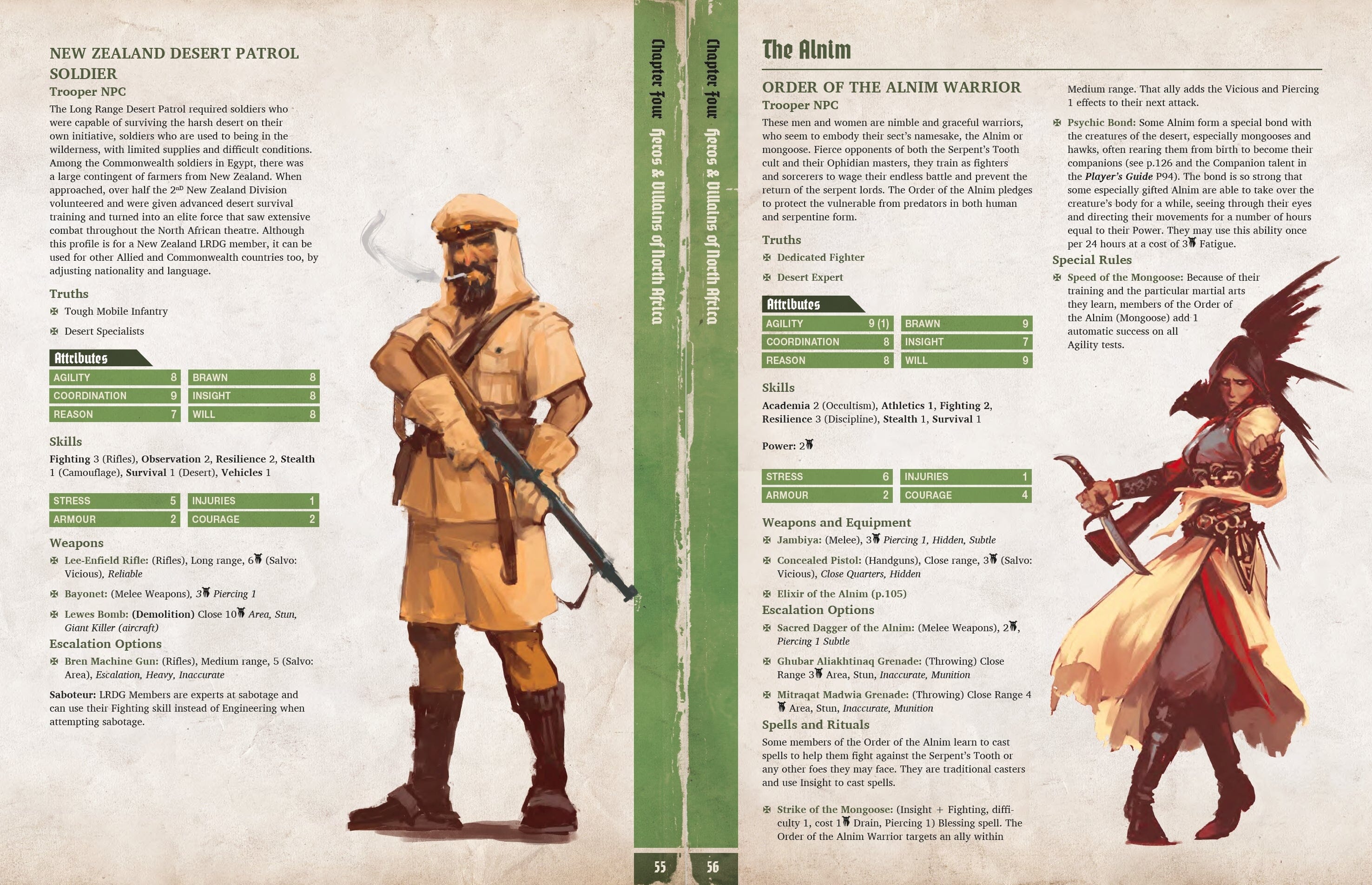 Modiphius Achtung! Cthulhu Serpent and the Sands manuale GDR 2d20
