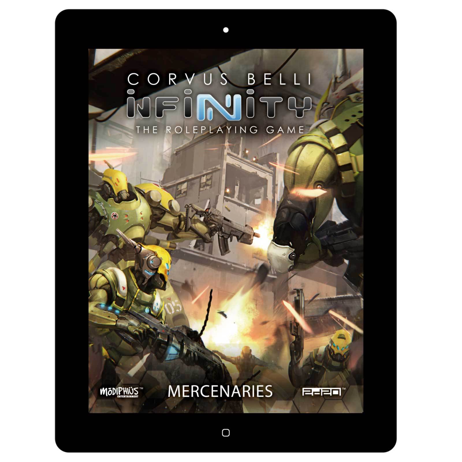 Modiphius Infinity Mercenaries Sourcebook manuale PDF