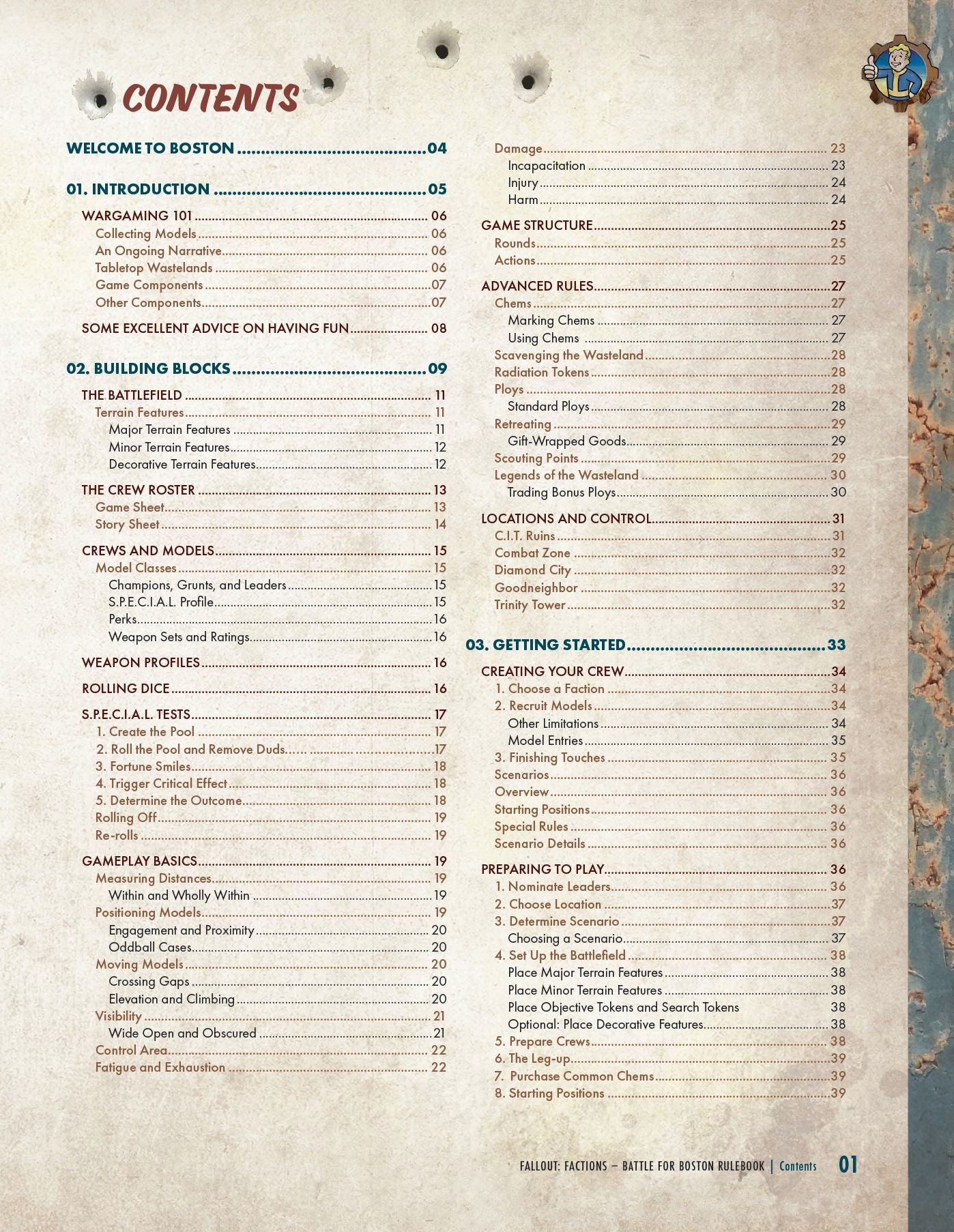 Modiphius Fallout: Factions Battle for Boston regolamento PDF 106 pagine