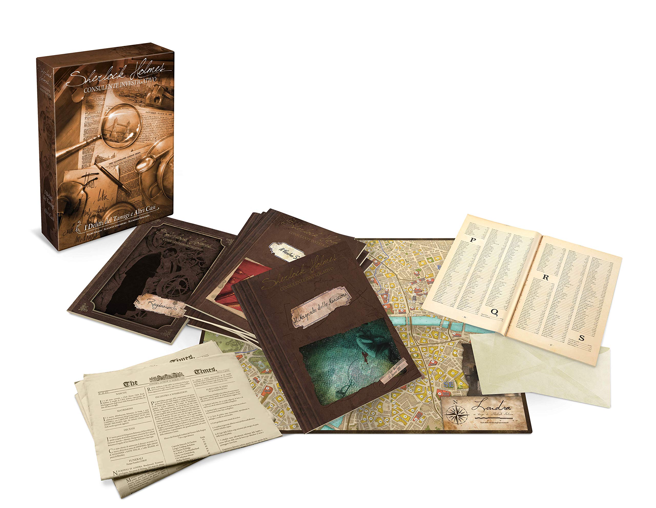 Asmodee Sherlock Holmes Delitti del Tamigi gioco investigativo 10 casi