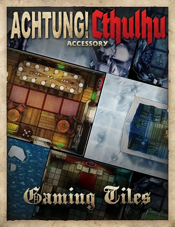 Modiphius Achtung! Cthulhu Gaming Tiles PDF 16 mappe