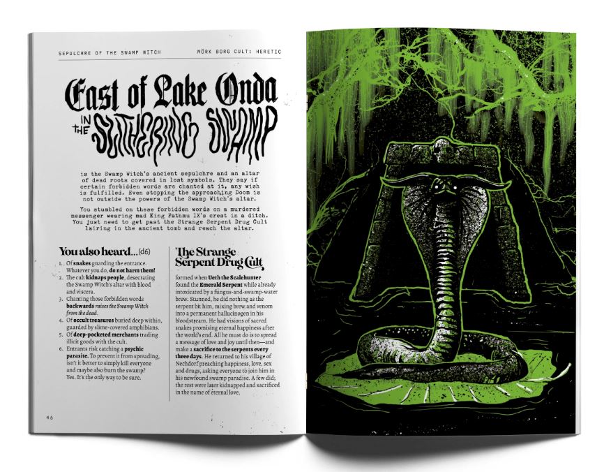 MÖRK BORG CULT Heretic supplemento gioco di ruolo