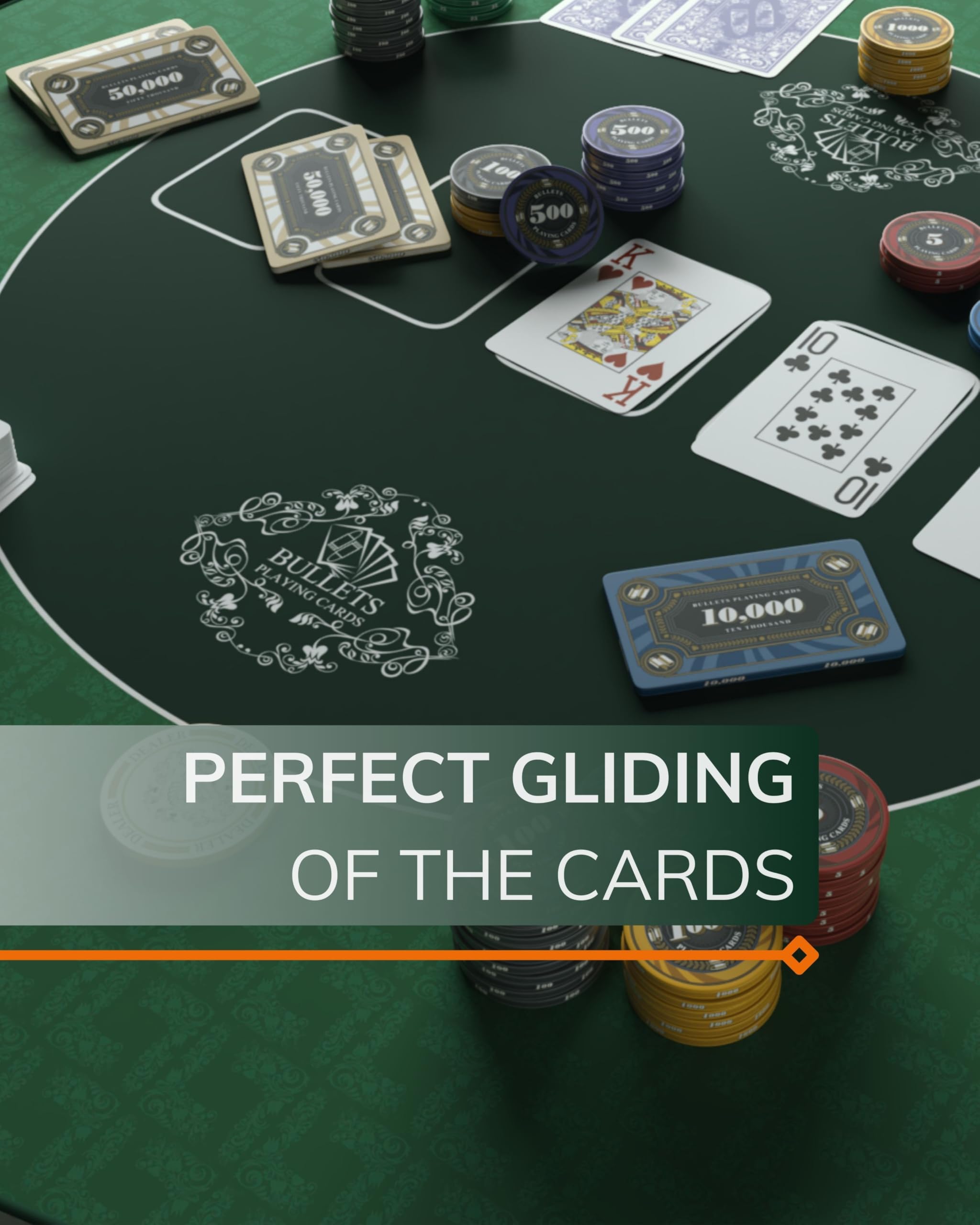 Cards&Co Tappetini da poker Paulie 160x80cm tappeto rosso angolare
