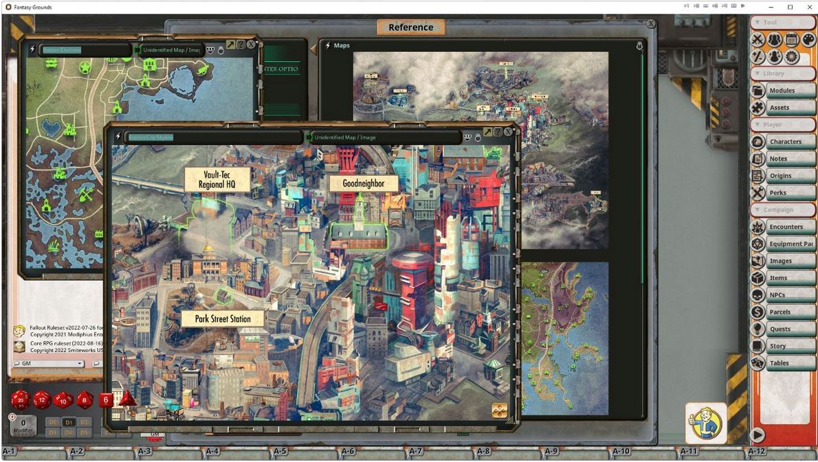 Modiphius Fallout 2d20 GM's Toolkit modulo Fantasy Grounds