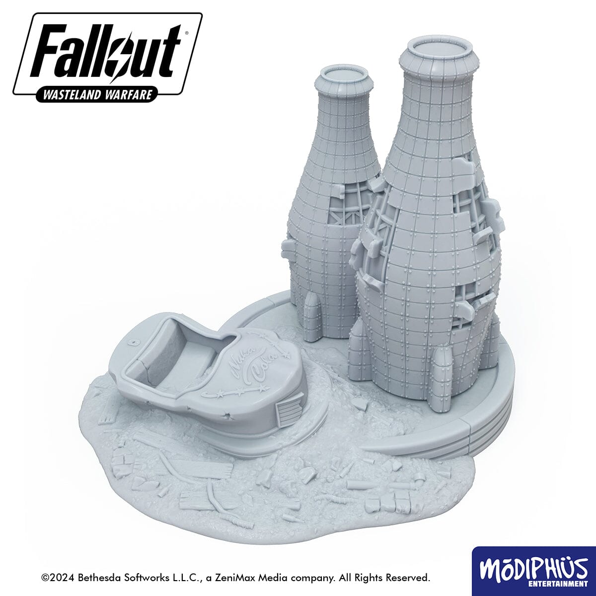 Modiphius Fallout Wasteland Warfare Cola-Cars Arena terreno STL