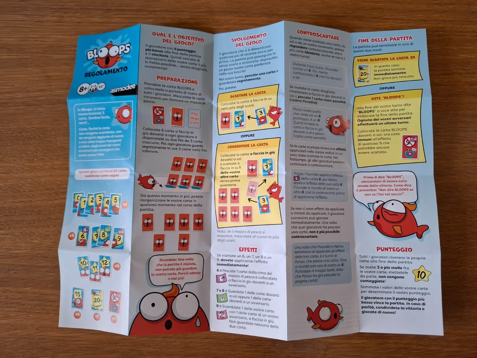 Asmodee Bloops Gioco di Carte Memoria 8+ anni Italiano