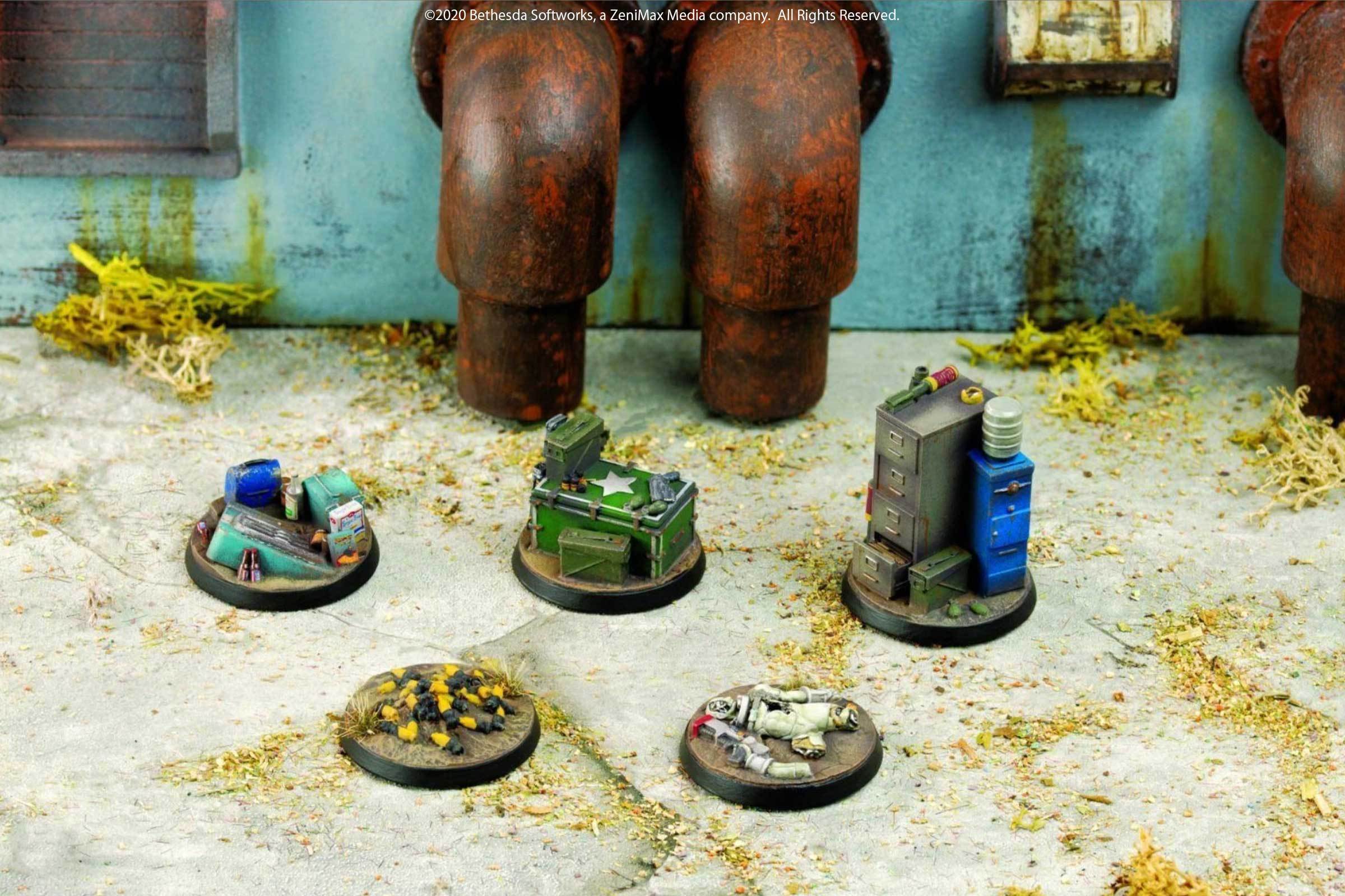 Modiphius Fallout Wasteland Warfare Objective Markers 2 terreno