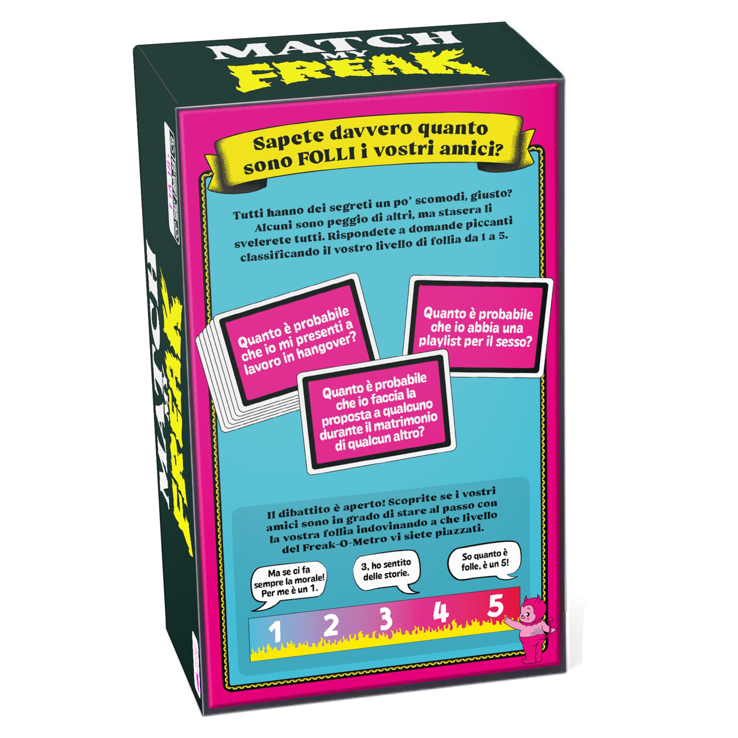 Asmodee Match My Freak gioco di carte adulti italiano 150 carte