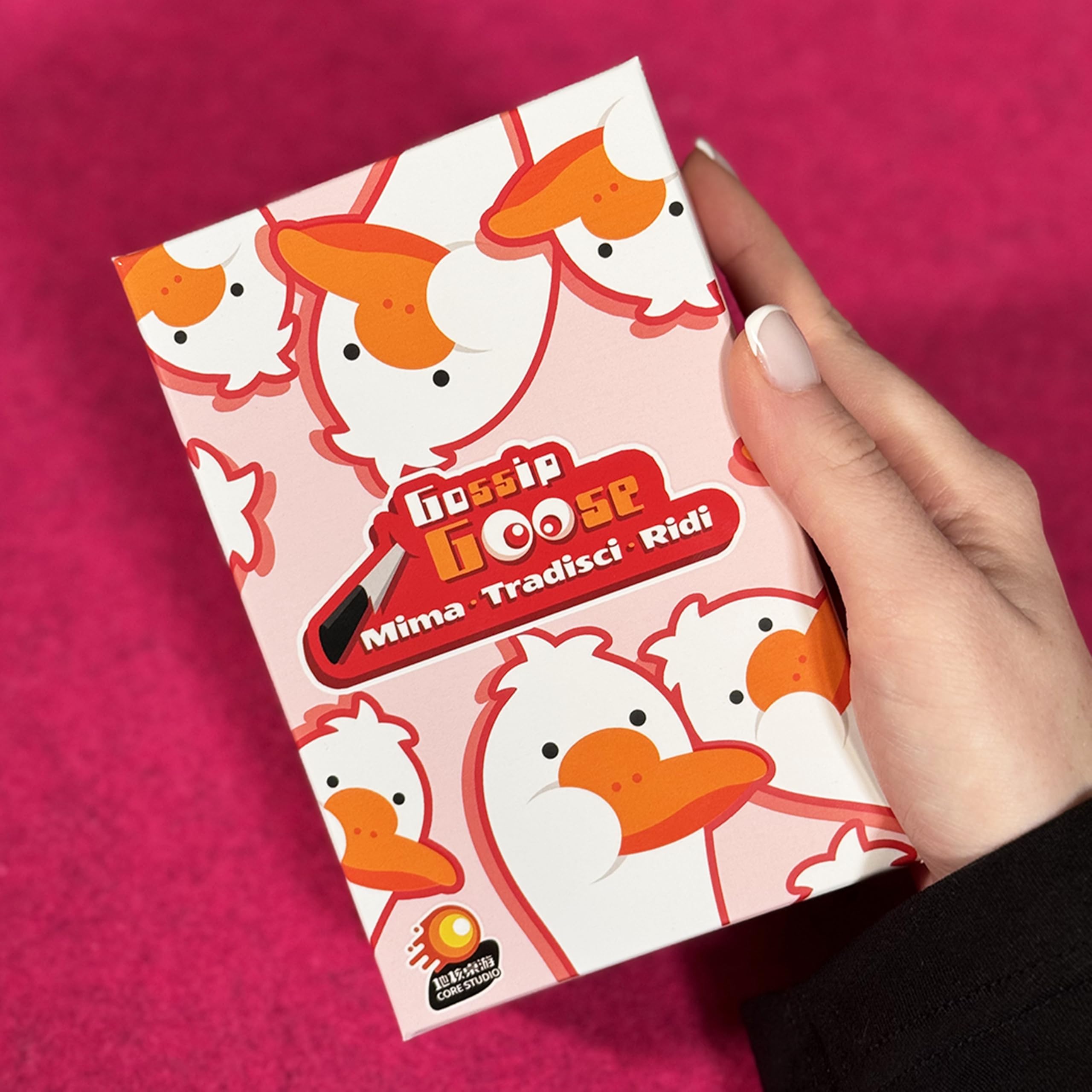 Asmodee Gossip Goose carte da gioco bluff 5-9 giocatori