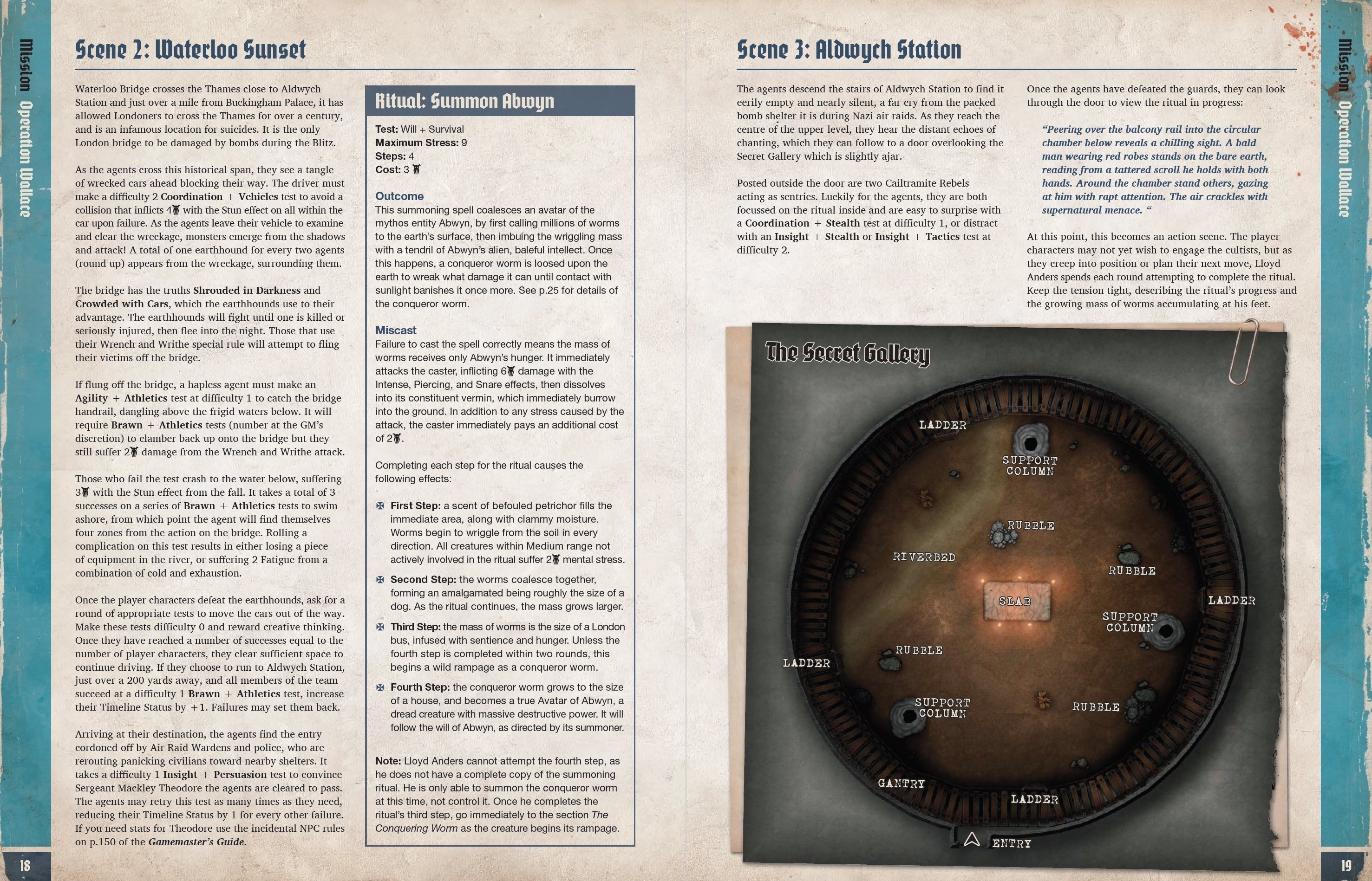 Modiphius Achtung! Cthulhu Operation Wallace pdf 29 pagine