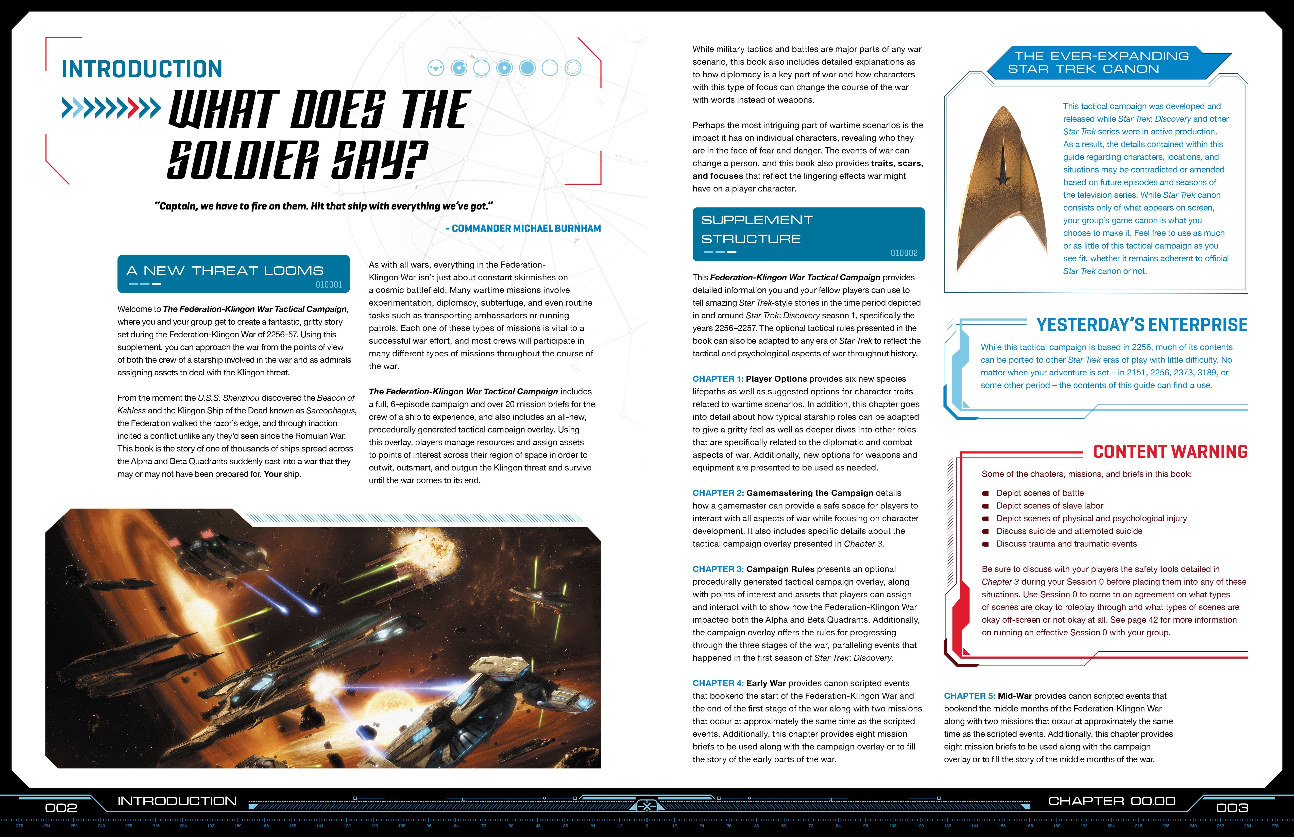 Star Trek Adventures Federation-Klingon War manuale campagna guerra