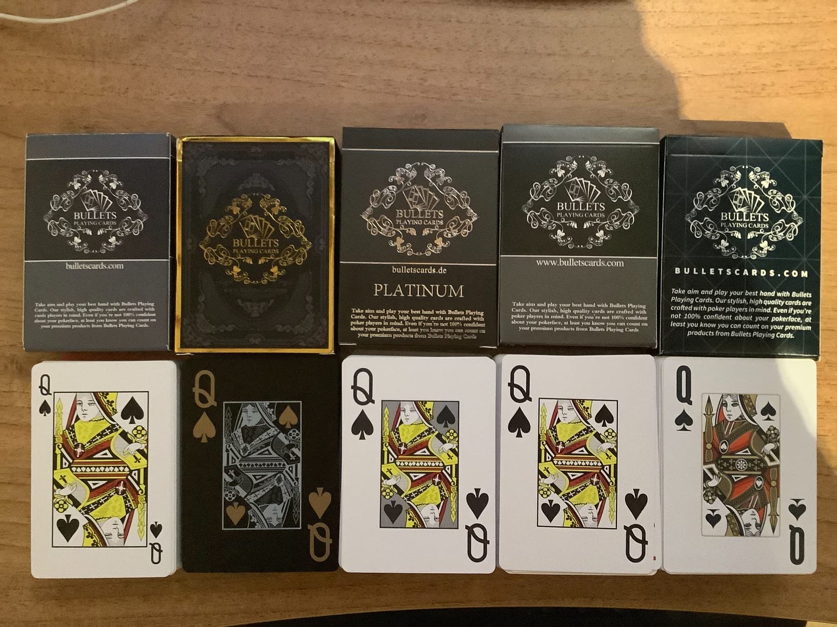 Bullets Platinum Carte da Poker Plastica Indice Jumbo premium