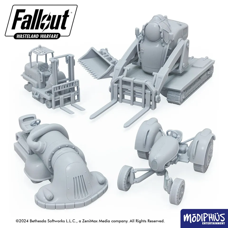 Fallout Terrain Industrial Vehicles scenici STL stampa 3D