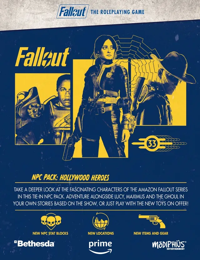 Fallout 2d20 Hollywood Heroes NPC Pack PDF 31 pagine supplemento