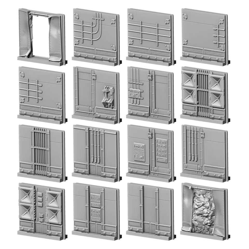 Modiphius Fallout Wasteland Warfare Vault Walls Pack file STL