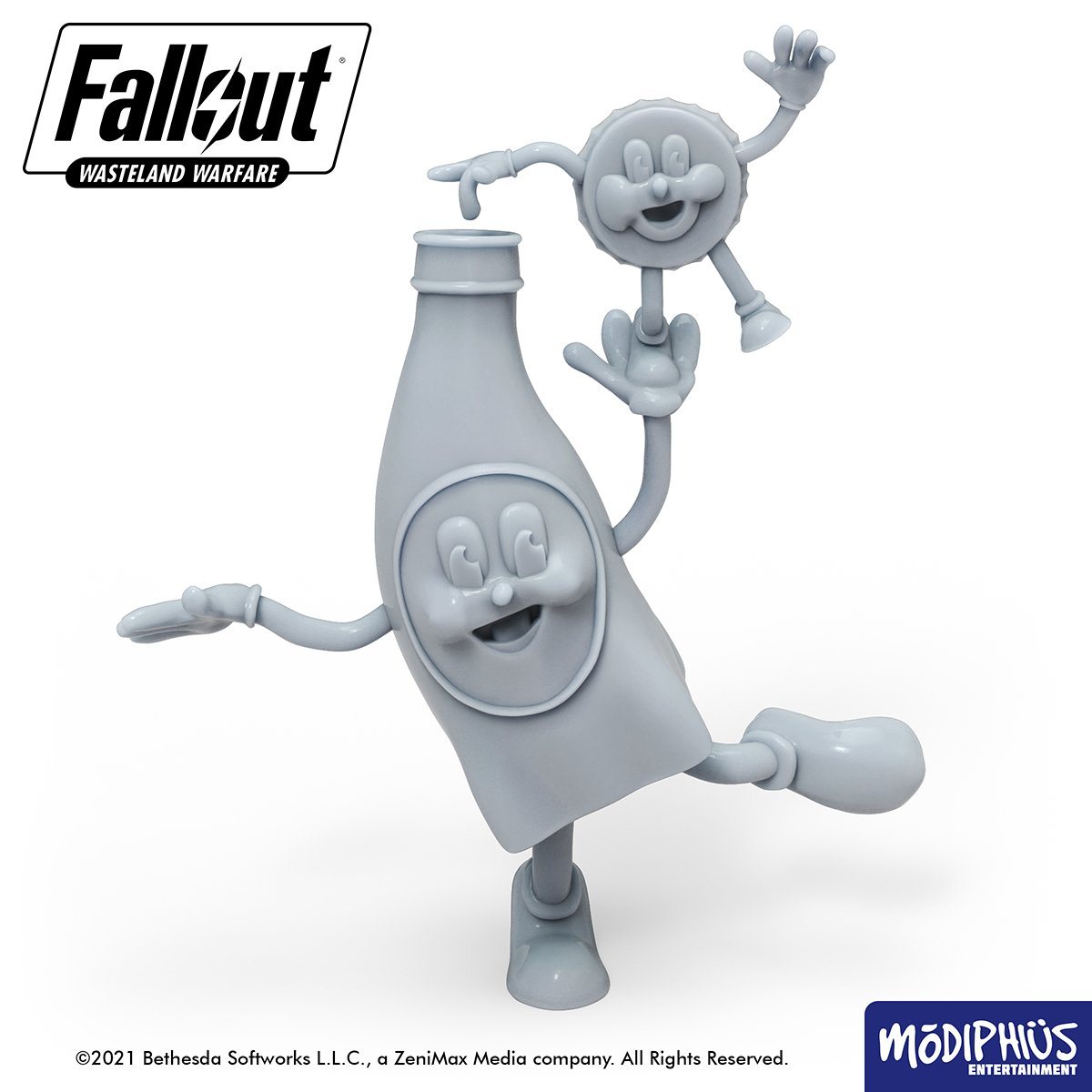 Modiphius Fallout Wasteland Warfare Bottle and Cappy file STL 9 statue