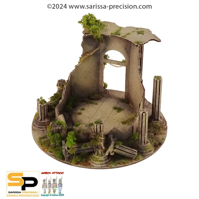 Modiphius Cohors Cthulhu Tactics Venus Temple Ruin scenico MDF