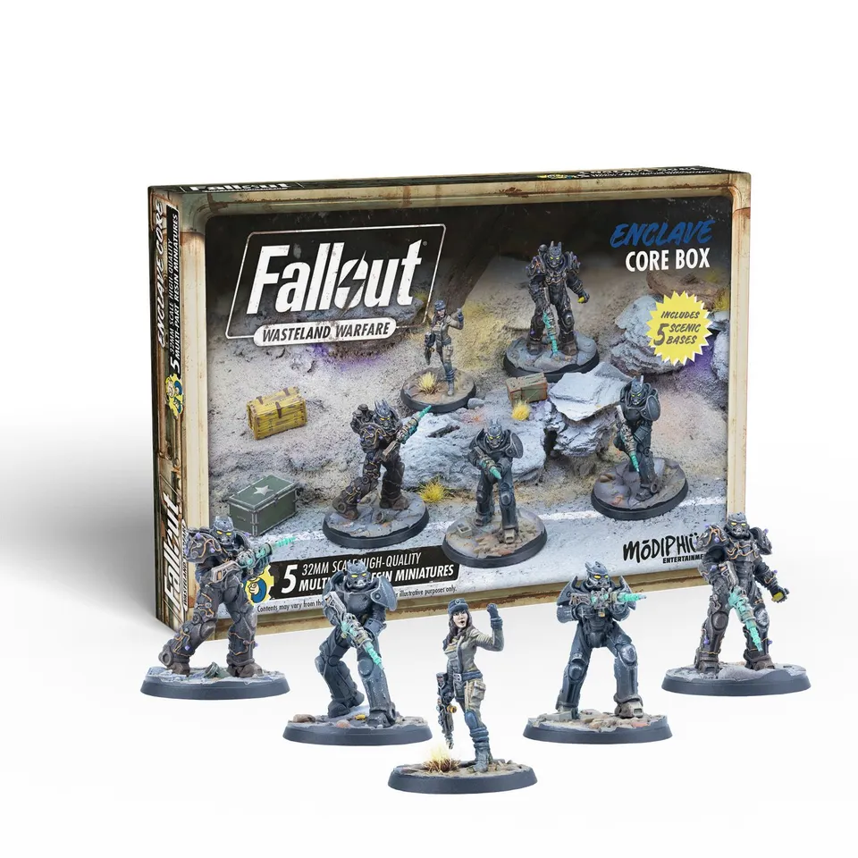 Modiphius Fallout Wasteland Warfare Enclave Core Box miniature