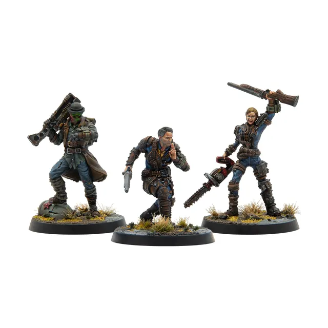 Modiphius Fallout Miniatures Legends Vault 76 set 3 miniature