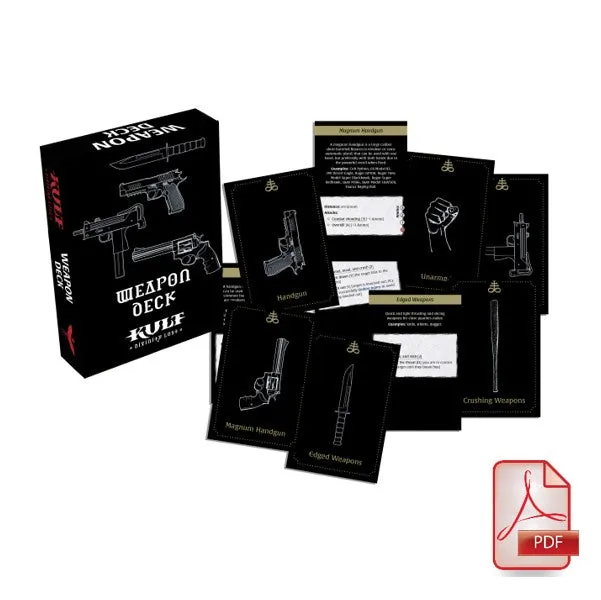 KULT Weapon Deck mazzo 55 carte armi PDF digitale
