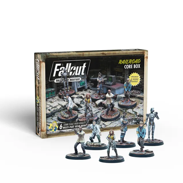 Modiphius Fallout Wasteland Warfare Railroad Core Box 6 miniature
