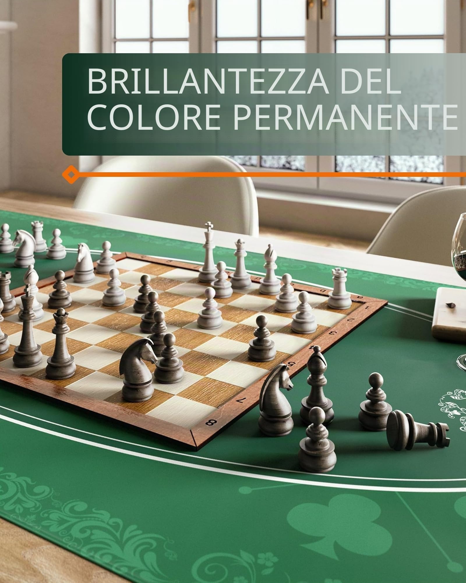 Bullets Tappeto Poker Verde 180x90 Tovaglia Deluxe