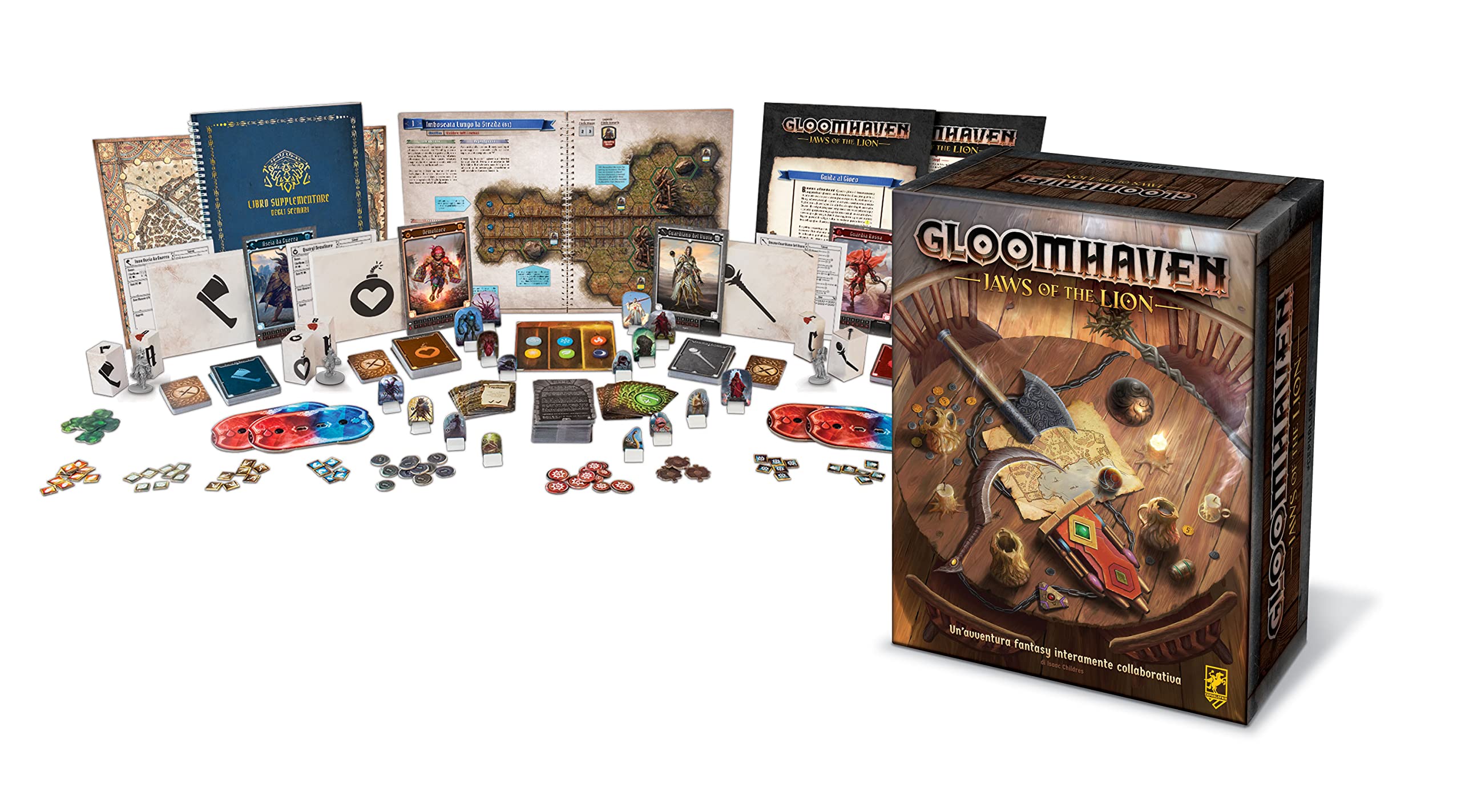 Asmodee Jaws of the Lion gioco collaborativo campagna fantasy
