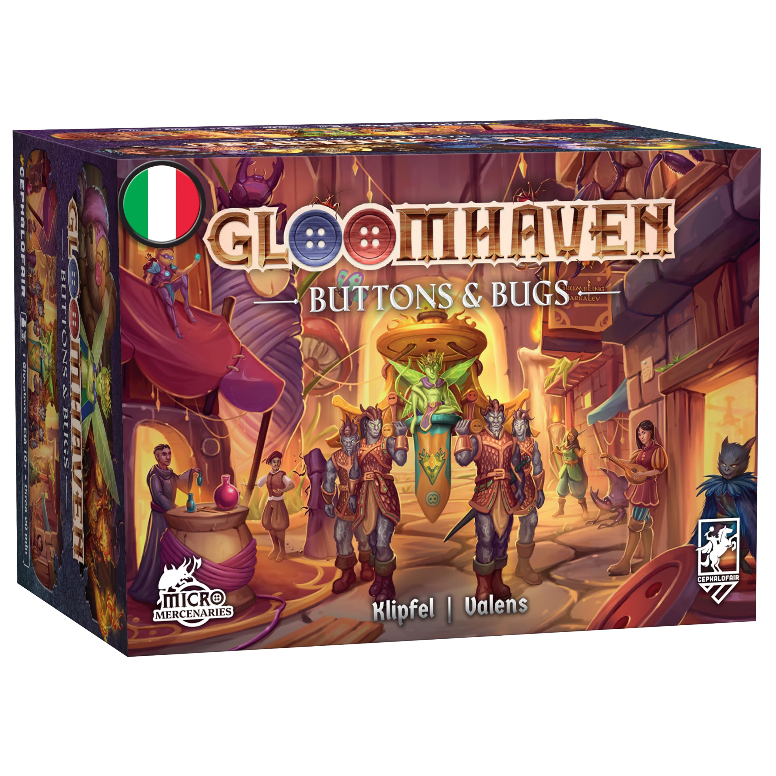 Asmodee Gloomhaven Buttons & Bugs gioco da tavolo solitario 20 scenari