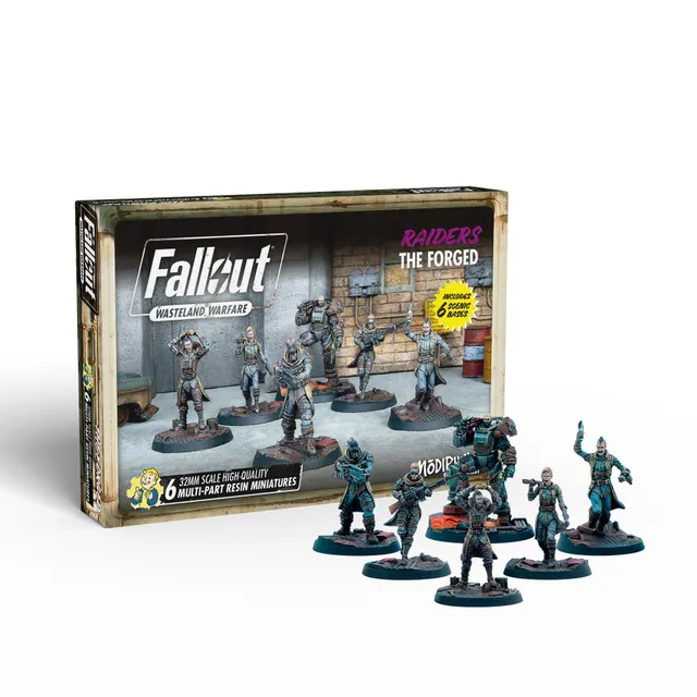 Modiphius Fallout: Wasteland Warfare Raiders The Forged miniature 6 pezzi