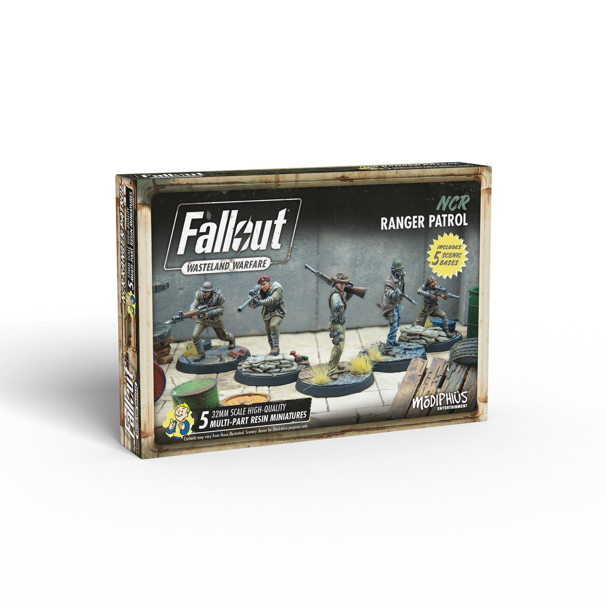 Modiphius Fallout Wasteland Warfare NCR Ranger Patrol miniature