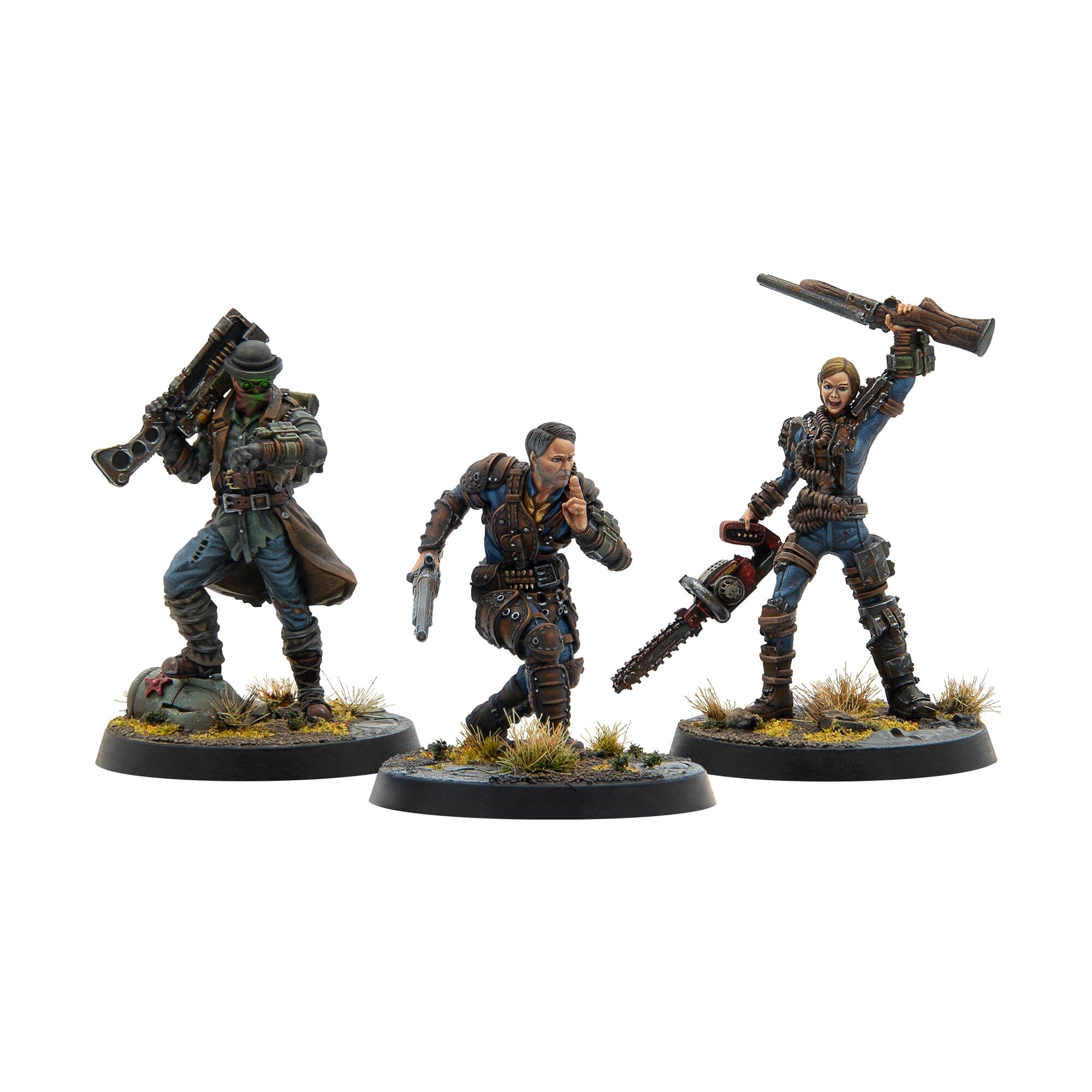 Modiphius Fallout Miniatures Legends Vault 76 set 3 miniature