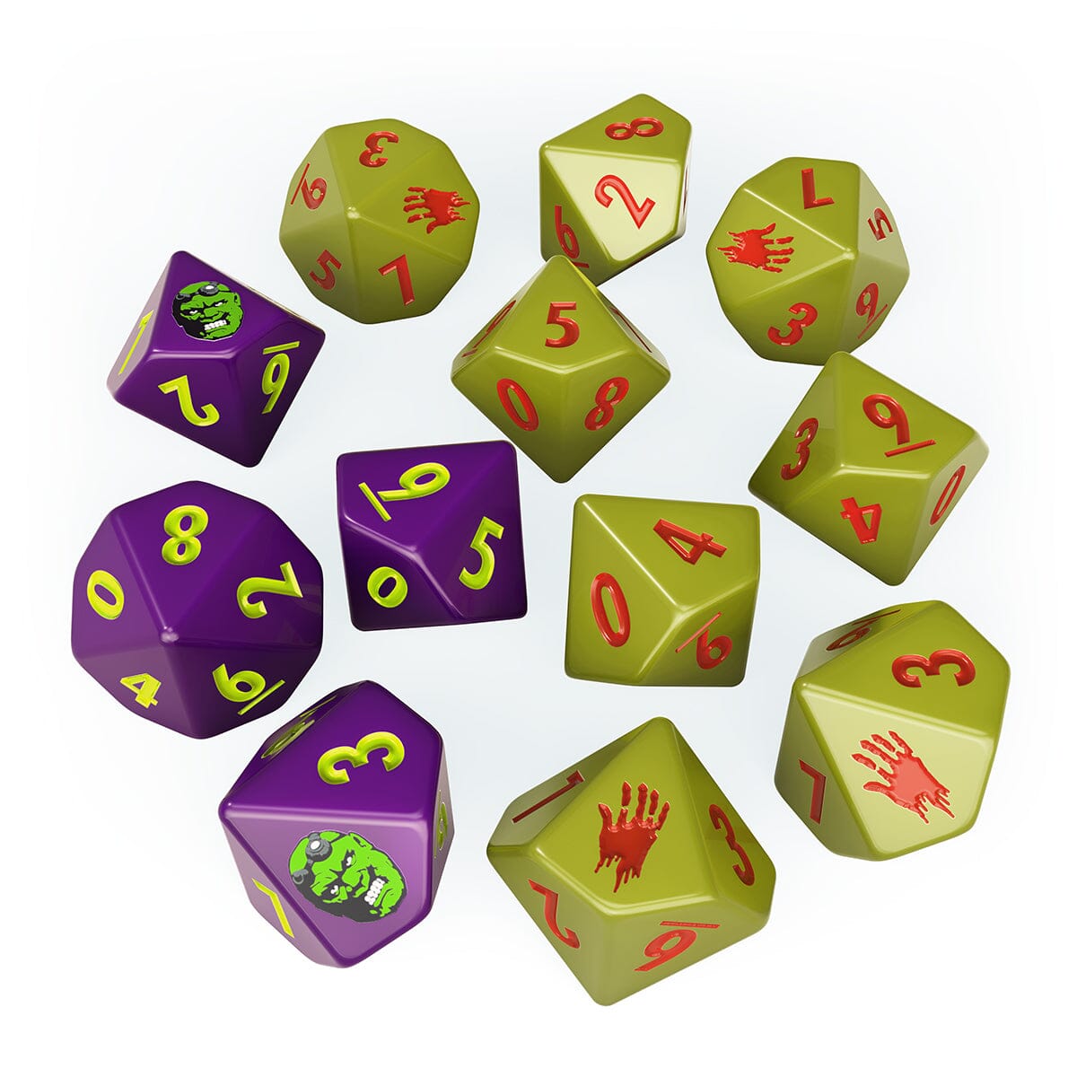 Fallout Factions Set Dadi Super Mutanti 12 Dadi D10