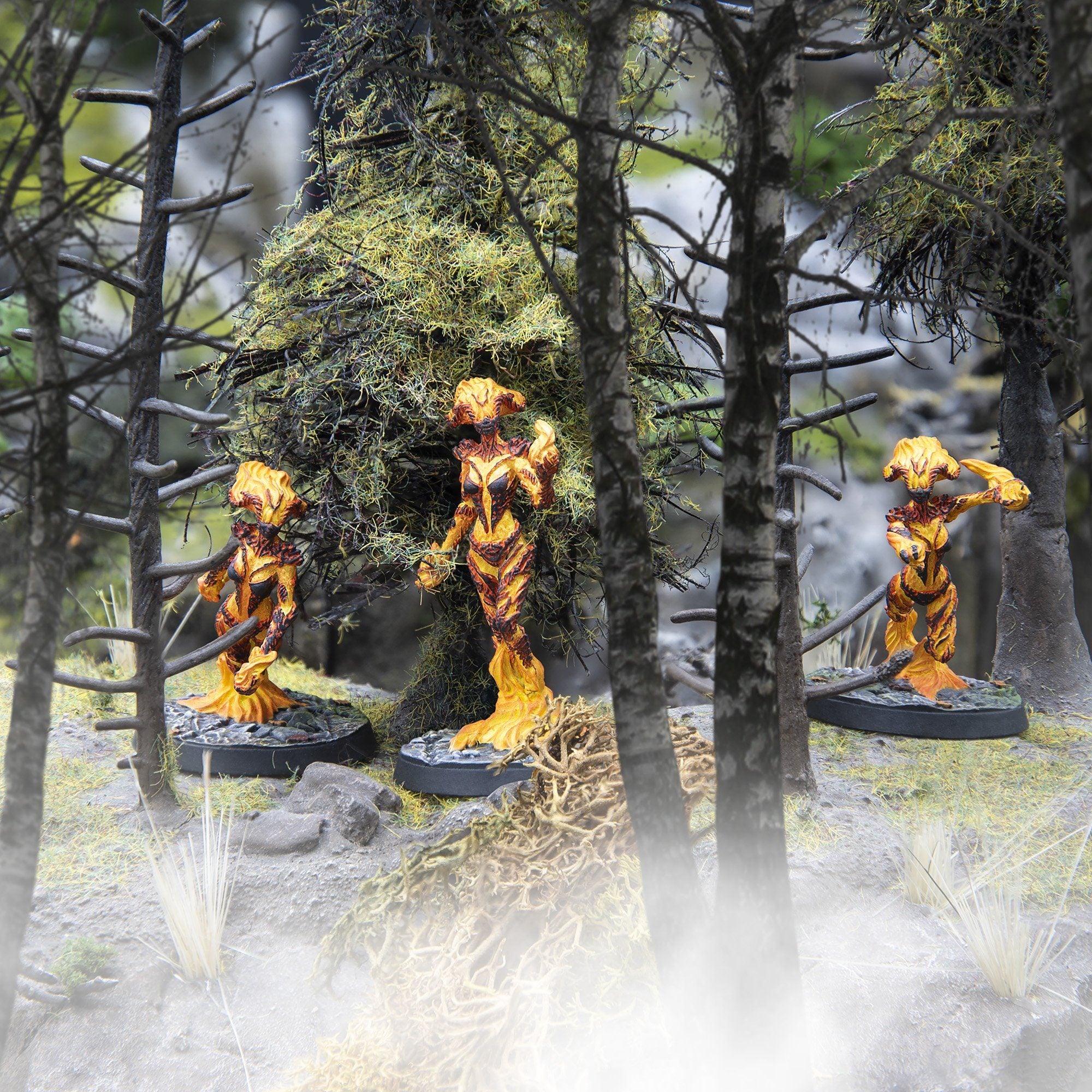 Modiphius Elder Scrolls Call to Arms Flame Atronachs miniature x3