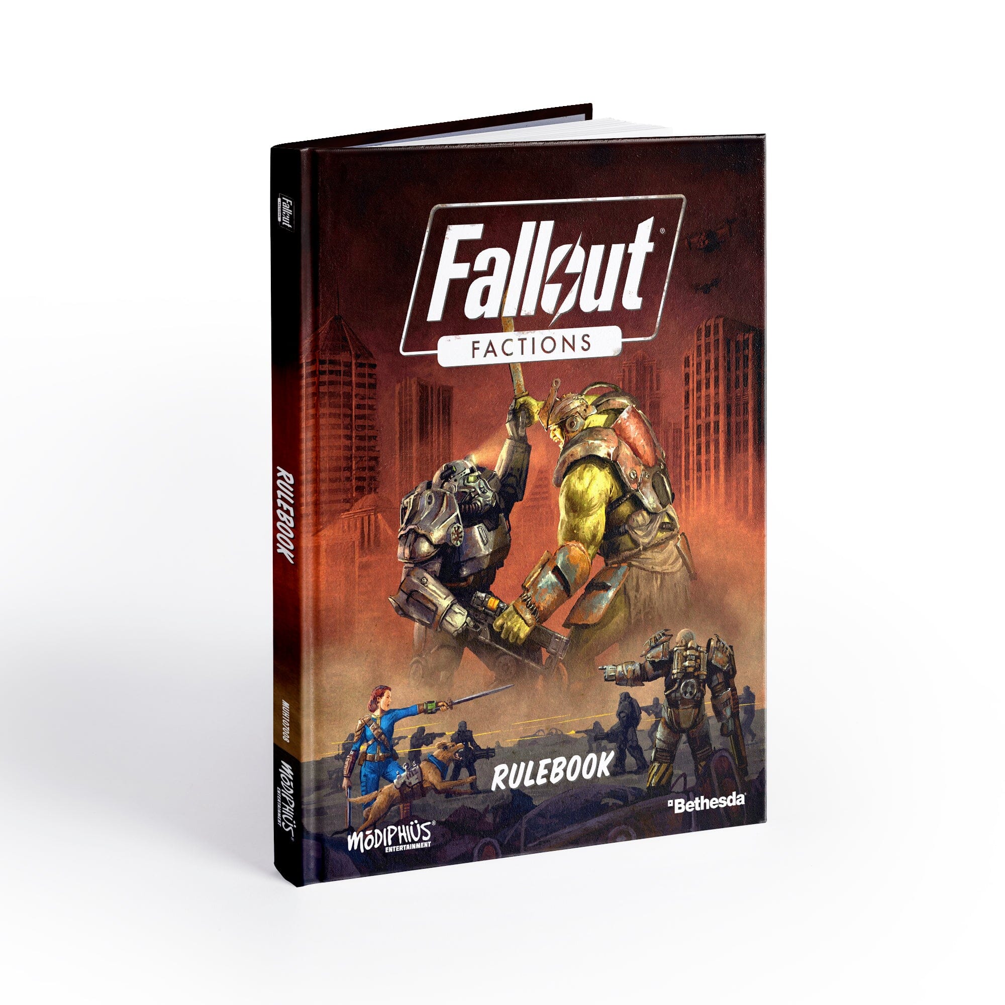 Modiphius Fallout Factions Core Rulebook manuale copertina rigida
