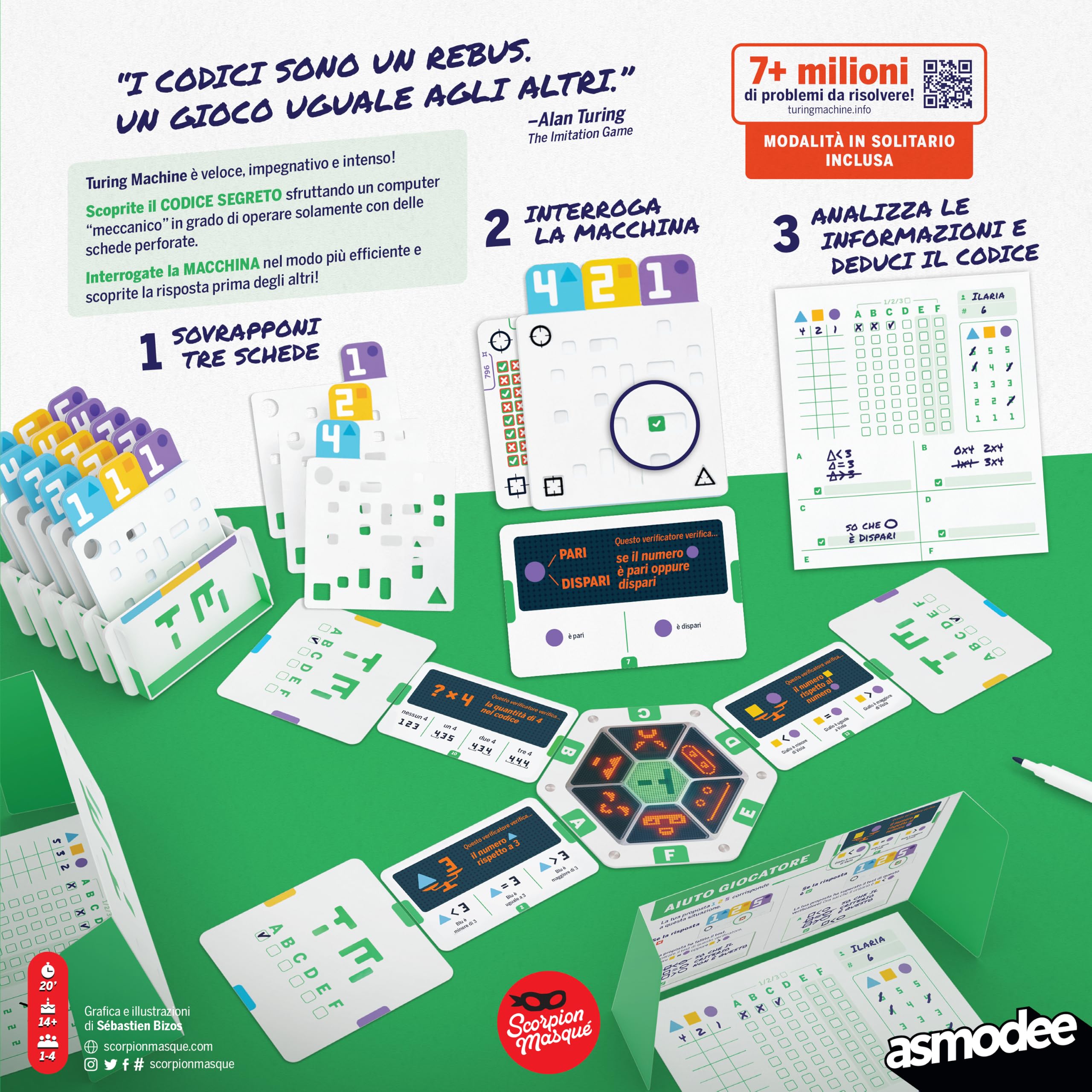 Asmodee Turing Machine gioco da tavolo codici 1-4 giocatori