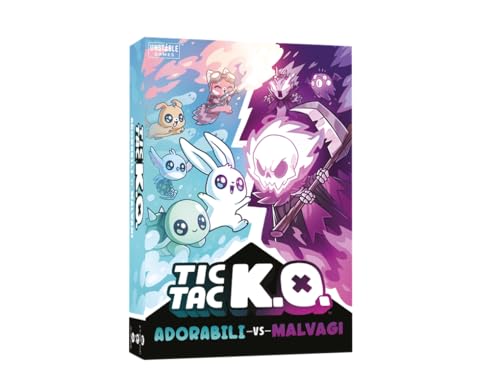 Asmodee TIC TAC K.O. Adorabili vs Malvagi gioco tris