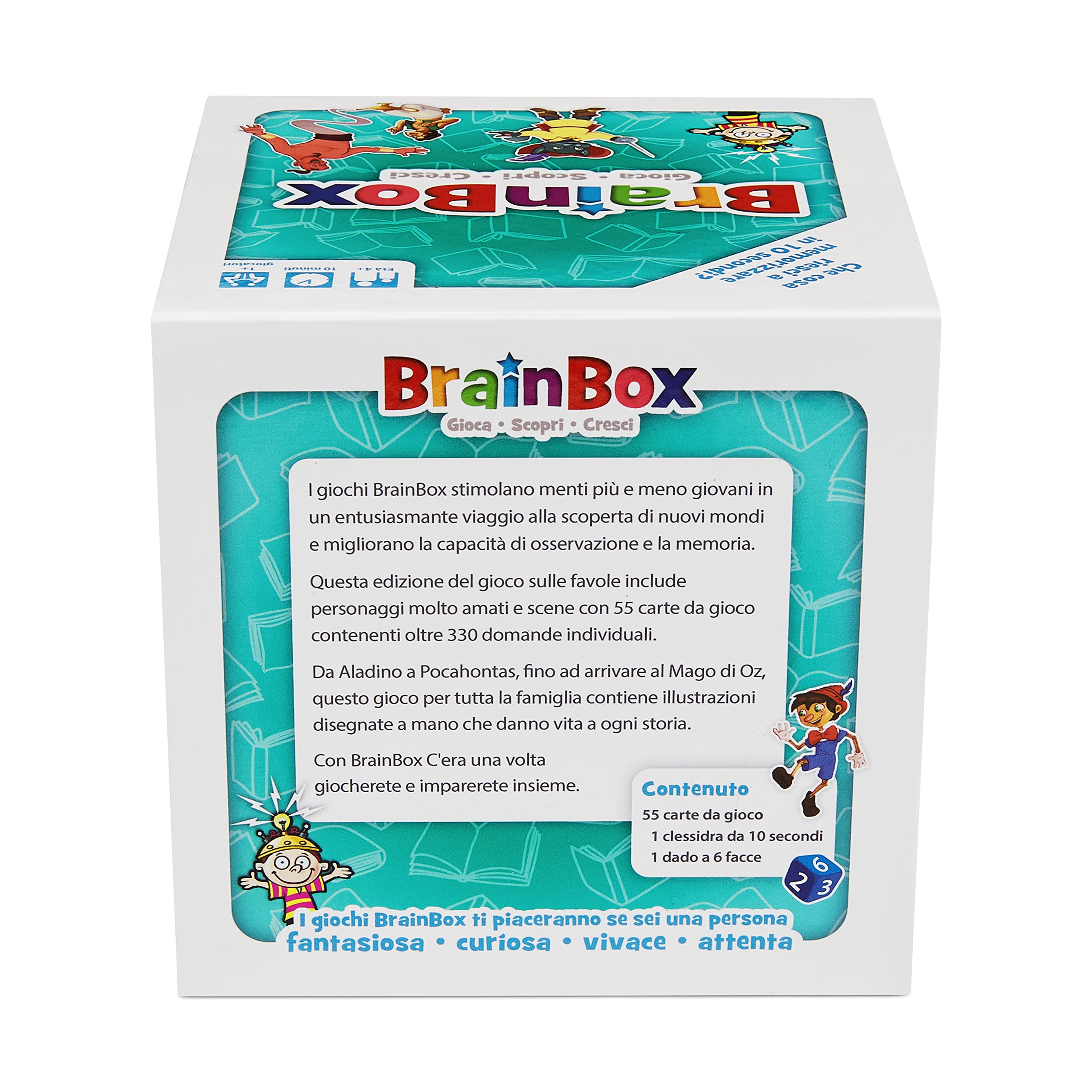 Asmodee BrainBox C'era Una Volta gioco memoria 55 carte fiabe