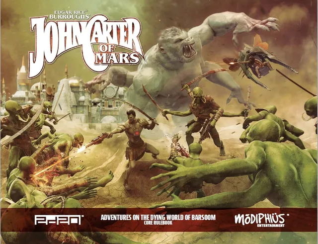Modiphius John Carter of Mars manuale GDR PDF base 2d20