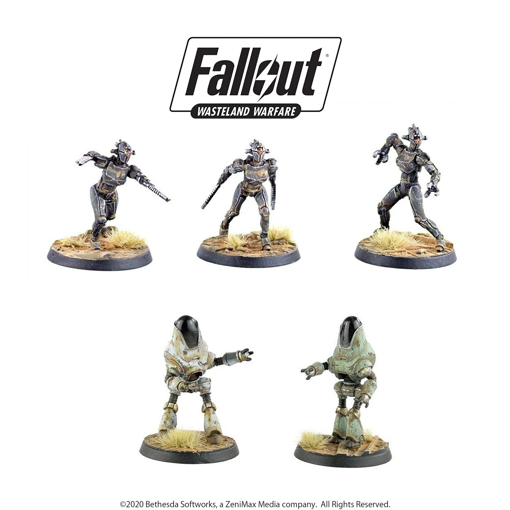 Fallout Wasteland Warfare Robots Assaultron Protectron 5 Miniature