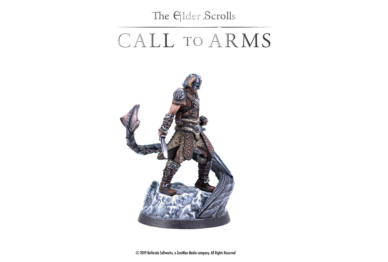 Modiphius Elder Scrolls Call to Arms miniatura Dragonborn 32mm resina