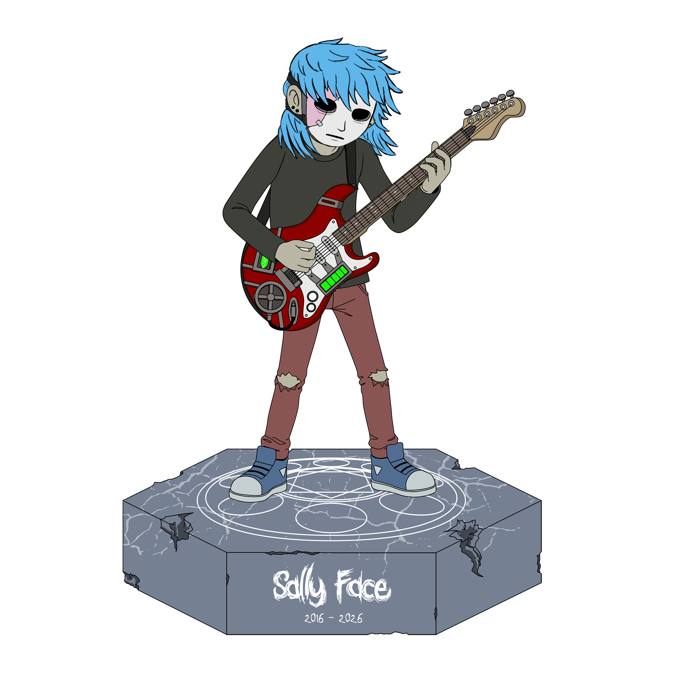 Maestro Media Collector Sally Face Sal Statua 8" Anniversario