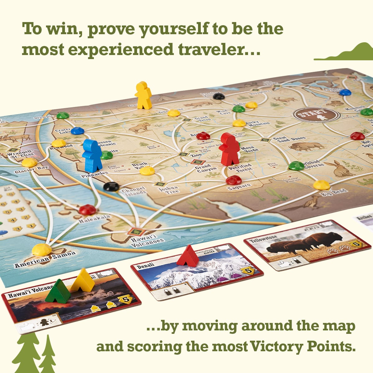 Underdog Games Trekking The National Parks gioco da tavolo terza edizione